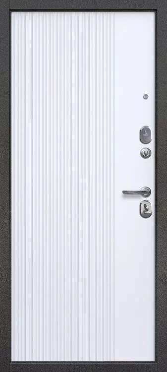 Входная металлическая дверь Бастион -Тайга  Вертикаль белая